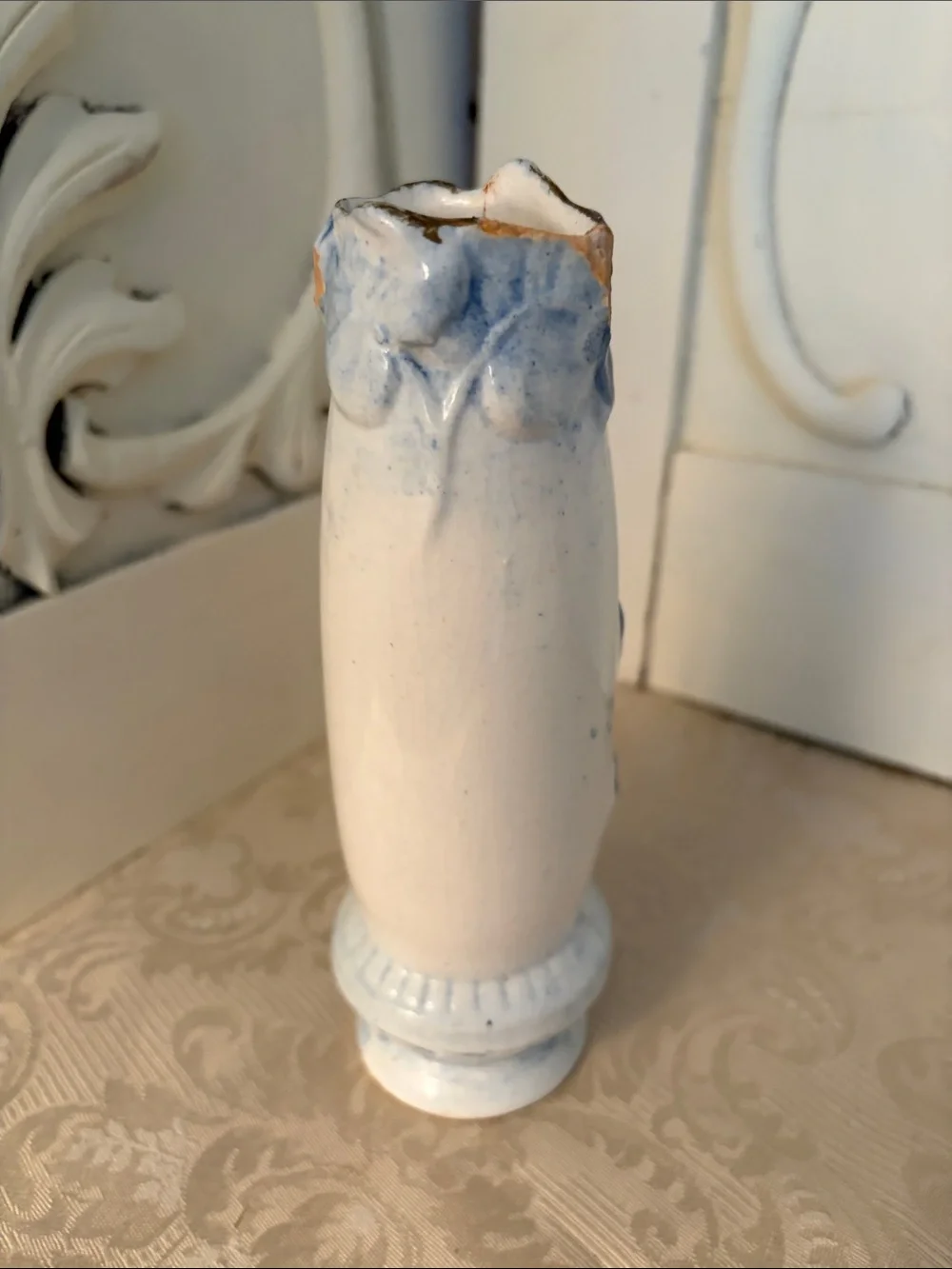 Flow Blue Vintage Vase -